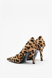 Patrizia Pepe Décolleté In Pelle con Stampa Leopardata 8Z0106 L056 BEIGE/BLACK