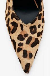 Patrizia Pepe Décolleté In Pelle con Stampa Leopardata 8Z0106 L056 BEIGE/BLACK