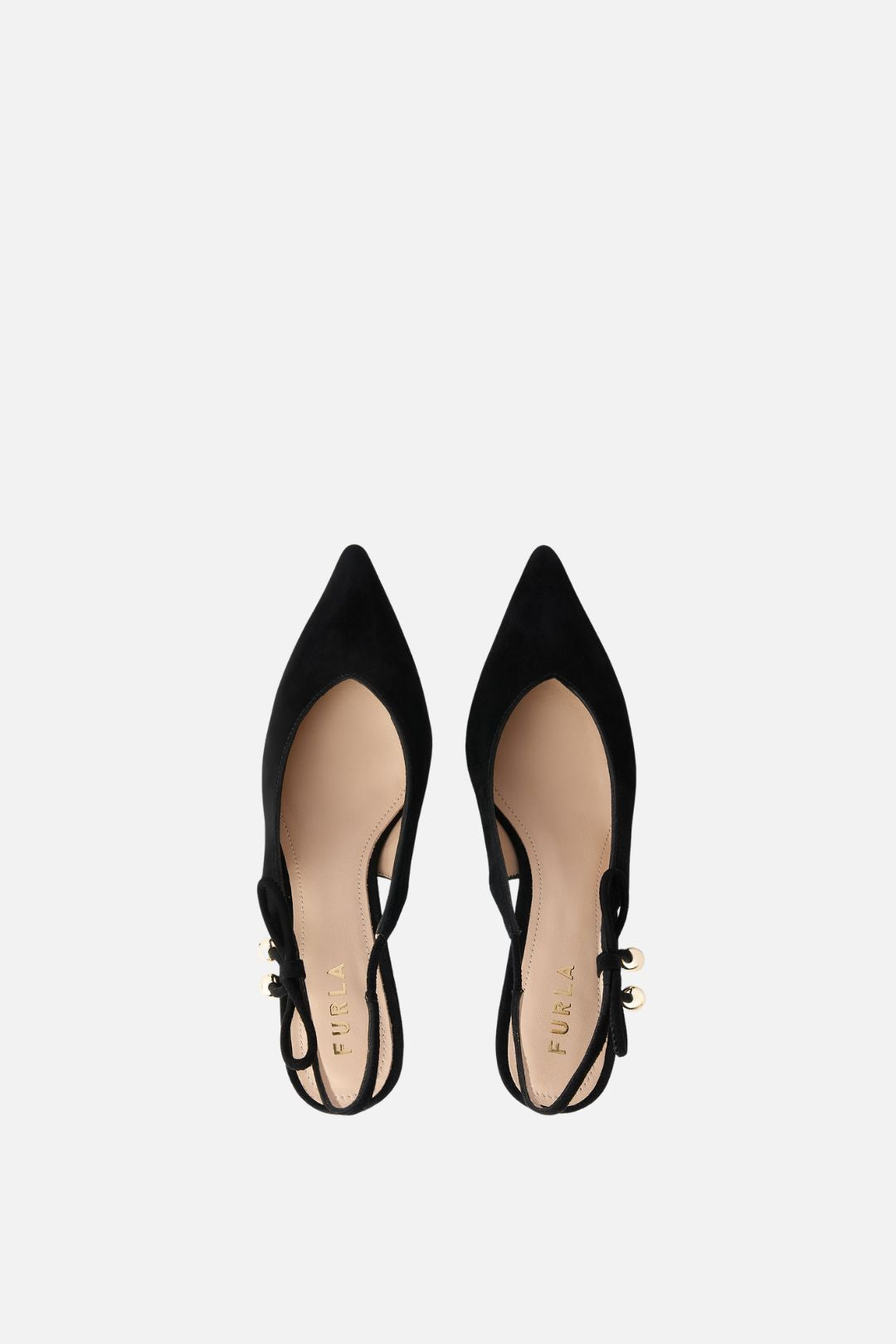 Furla Décolleté Slingback In Camoscio con Tacco Kitten YM24FPO C10000 O6000