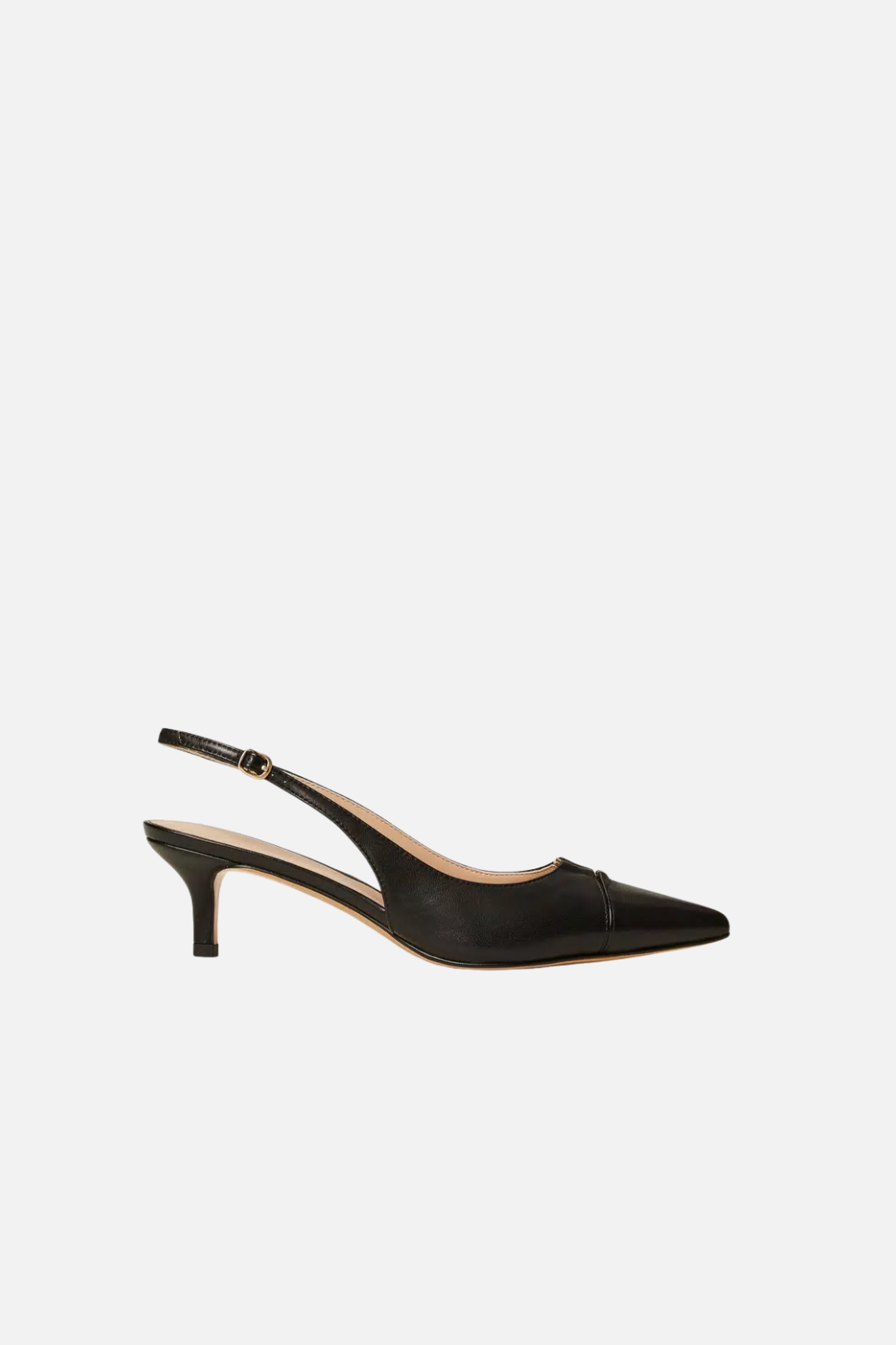 Twin-set Décolleté Slingback In Pelle con Logo 261TCP034 NERO