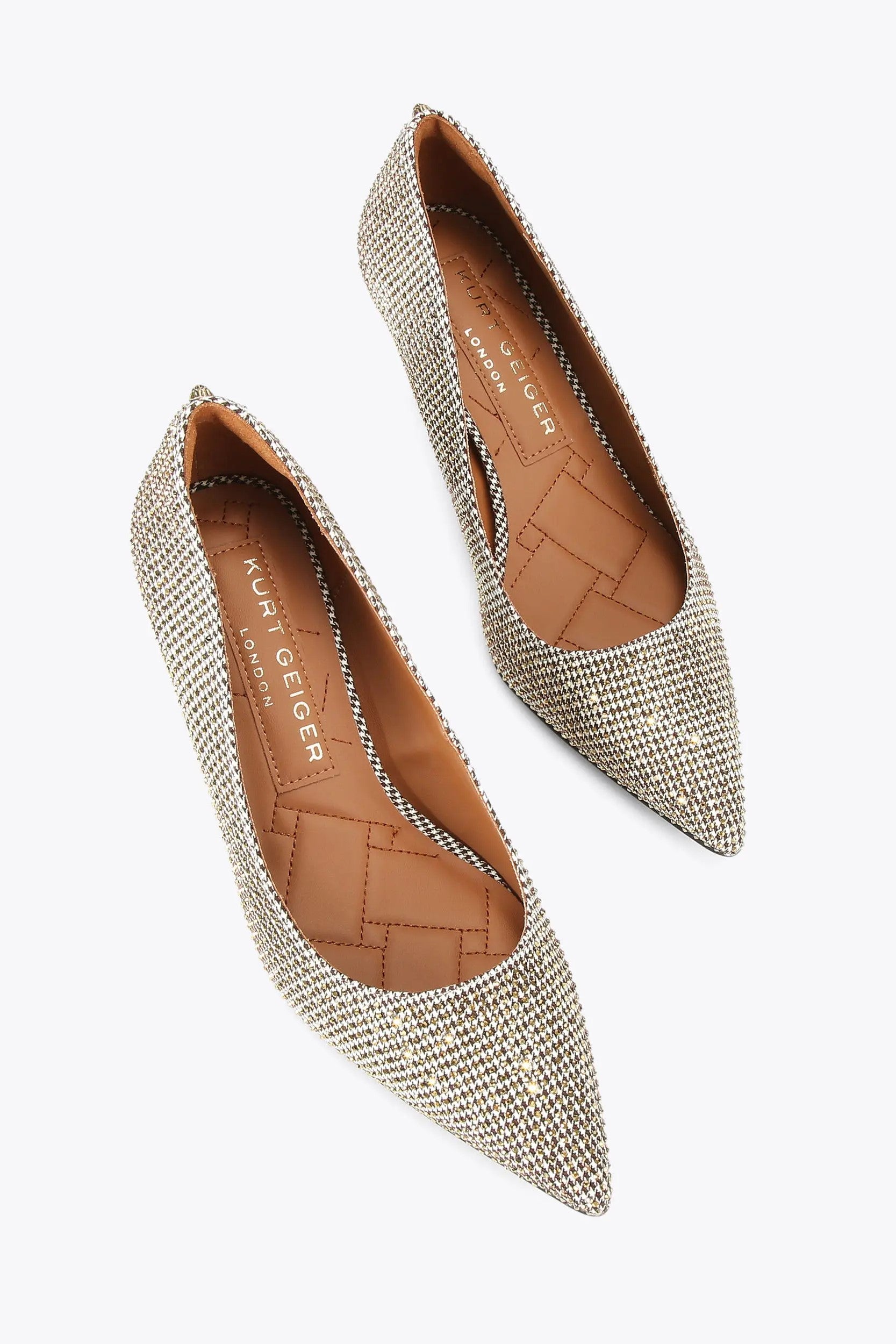 Kurt Geiger Decolletes Kensington Flexi Pied-de-poule 3492340609 BEIGE