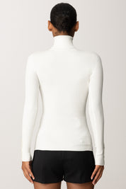 Elisabetta Franchi Dolcevita a Costine con Taschino MK11B56E2 AVORIO