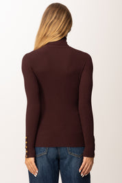 Elisabetta Franchi Dolcevita a Costine con Taschino MK11B56E2 MERLOT