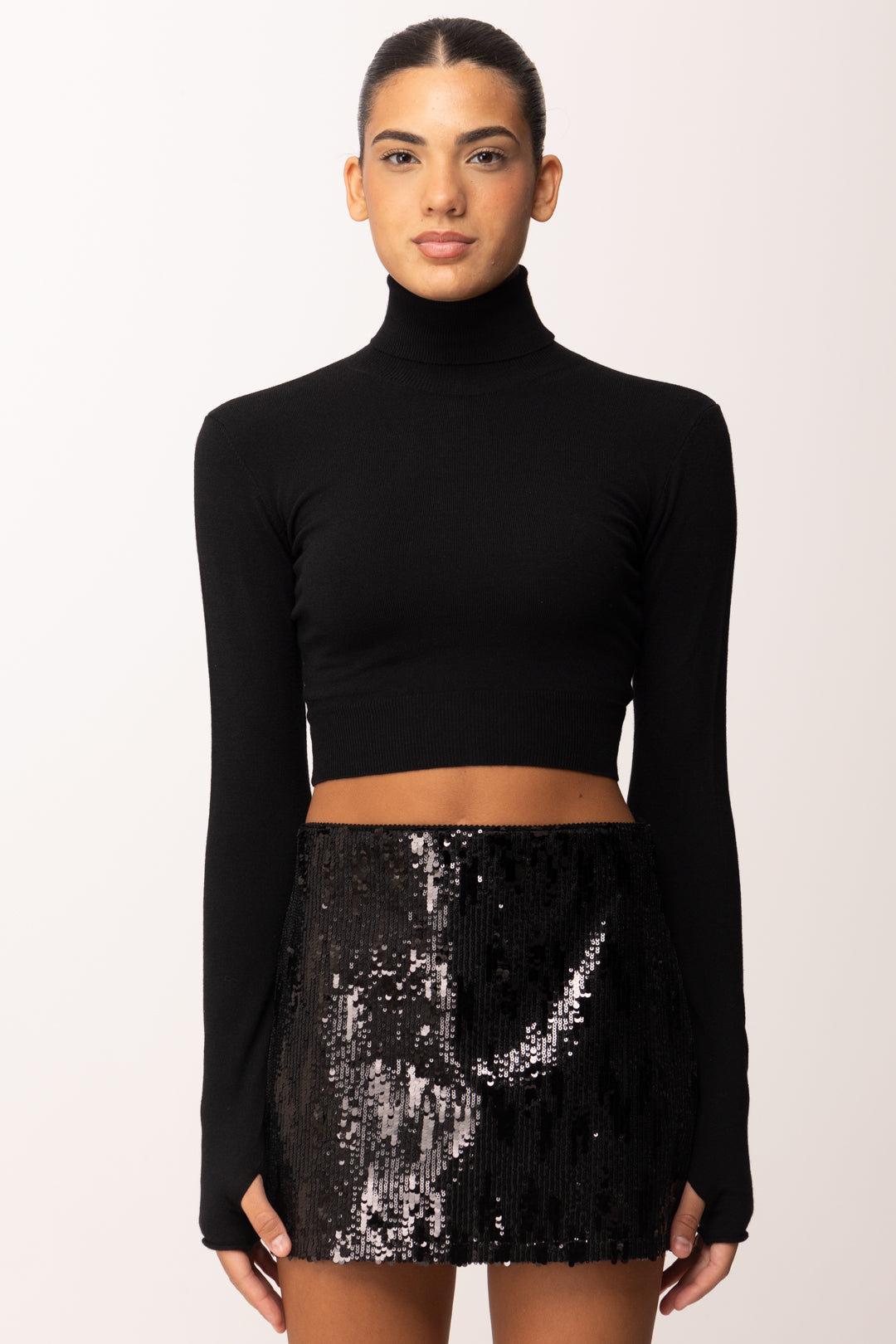 Aniye By Dolcevita Crop Vicki 181009 BLACK