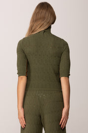 Akep Dolcevita In Maglia Punto Pizzo con Bande Laterali
 MGKD11042 BOSCO