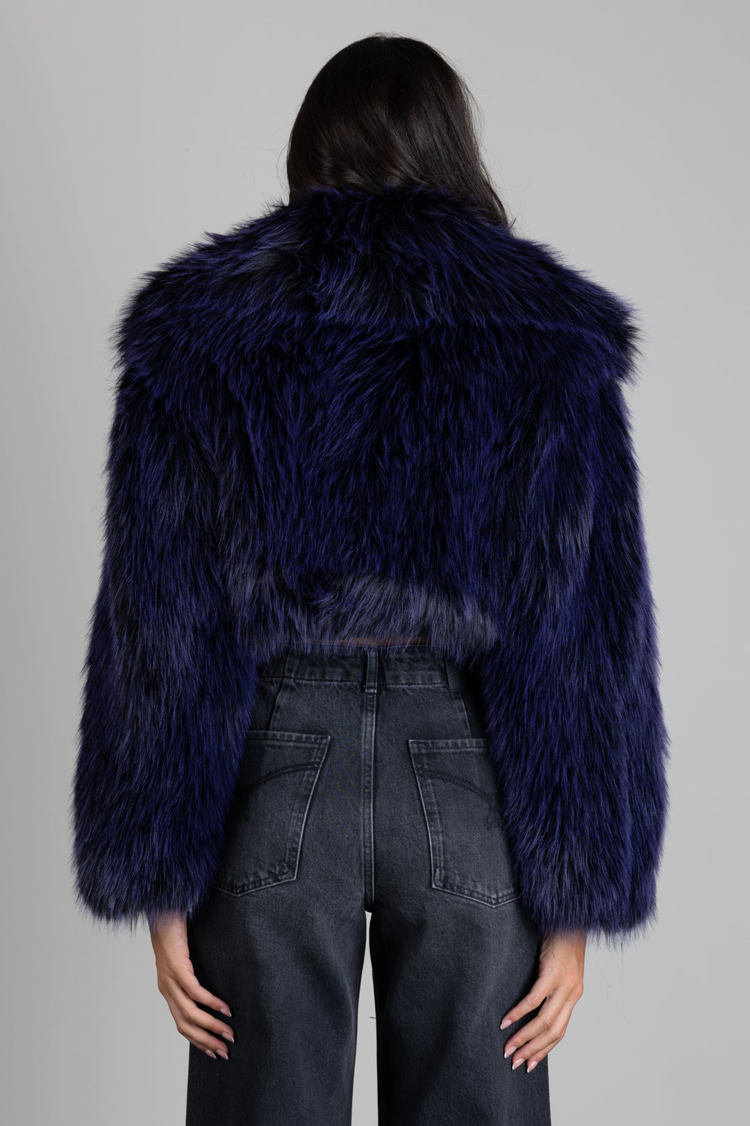 Patrizia Pepe Ecopelliccia Crop con Collo Ampio 8O0016 E0002 PURPLE BAYLAGE FU