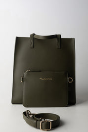 Manila Grace Felicia Bag Media con Pochette B850EU MILITARE