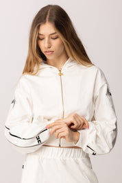 Elisabetta Franchi Bambina Felpa con Cappuccio e Bande Logate EFFE1670FF002.0275