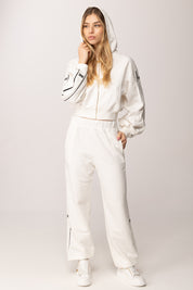 Elisabetta Franchi Bambina Felpa con Cappuccio e Bande Logate EFFE1670FF002.0275