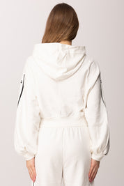 Elisabetta Franchi Bambina Felpa con Cappuccio e Bande Logate EFFE1670FF002.0275