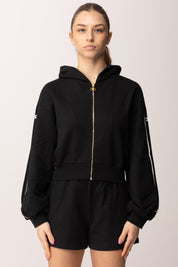 Elisabetta Franchi Bambina Felpa con Cappuccio e Bande Logate EFFE1670FF002.N275