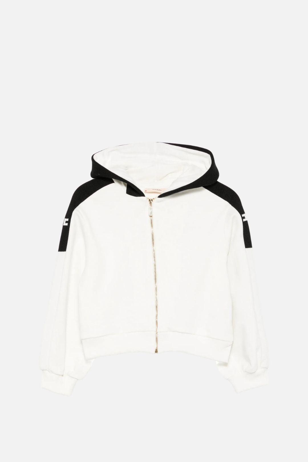 Elisabetta Franchi Bambina Felpa con Cappuccio e Bande Loggate EFFE175CFF017.N101