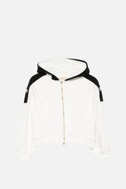 Elisabetta Franchi Bambina Felpa con Cappuccio e Bande Loggate EFFE175CFF017.N101