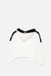 Elisabetta Franchi Bambina Felpa con Cappuccio e Bande Loggate EFFE175CFF017.N101