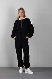 Elisabetta Franchi Bambina Felpa con Cappuccio e Bande Loggate EFFE175CFF017.N101