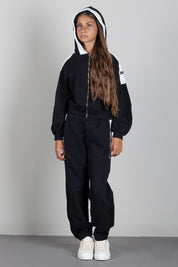 Elisabetta Franchi Bambina Felpa con Cappuccio e Bande Loggate EFFE175CFF017.N101