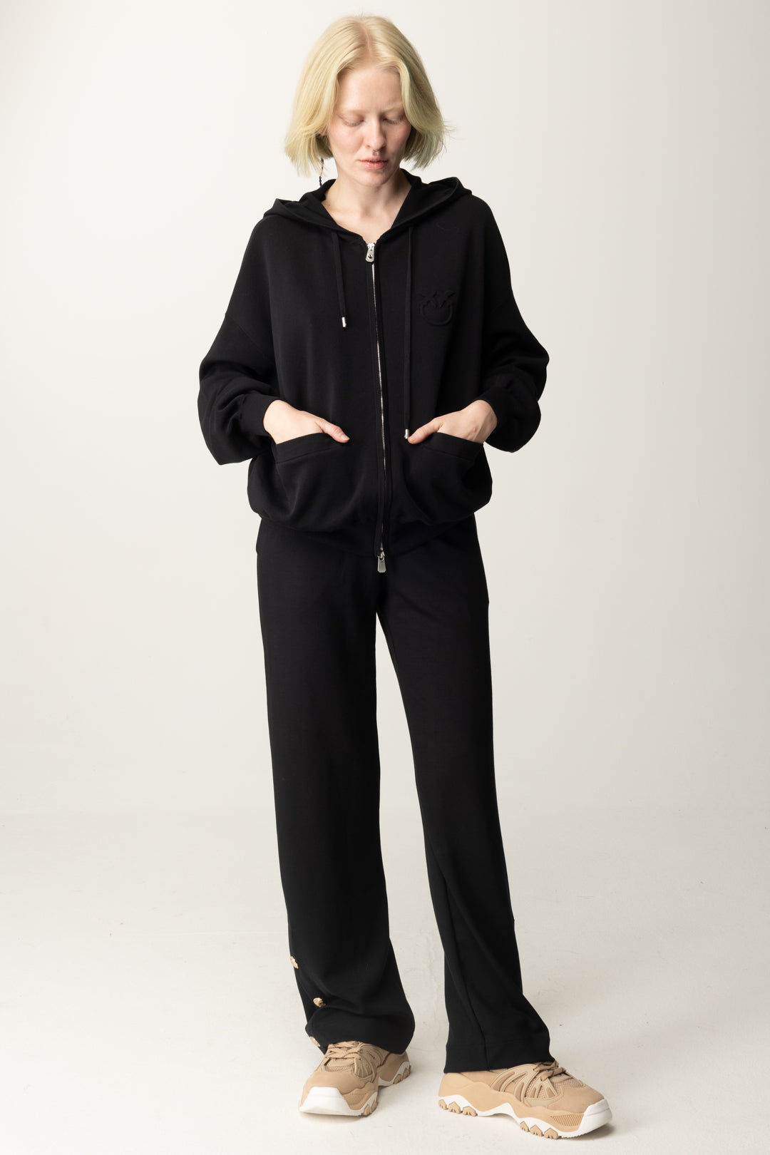 Pinko Donna Felpa con Cappuccio e Zip 104001 A115 Z99