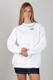 Elisabetta Franchi Bambina Felpa con Collana Strass EFFE184CFF017.0067