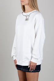 Elisabetta Franchi Bambina Felpa con Collana Strass EFFE184CFF017.0067