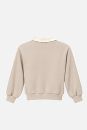 Elisabetta Franchi Bambina Felpa con Colletto a Contrasto e Logo In Strass EGFE0680FF002.D626
