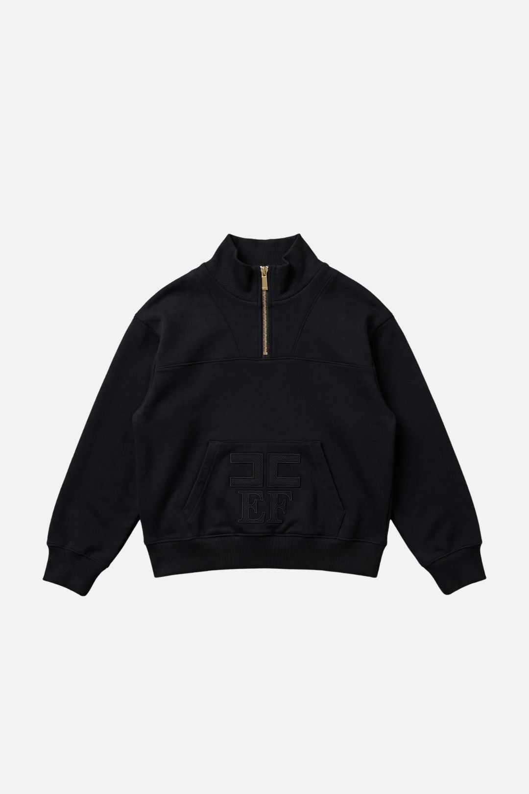 Elisabetta Franchi Bambina Felpa con Mezza Zip e Logo Tono Su Tono EFFE176CFF017.N000