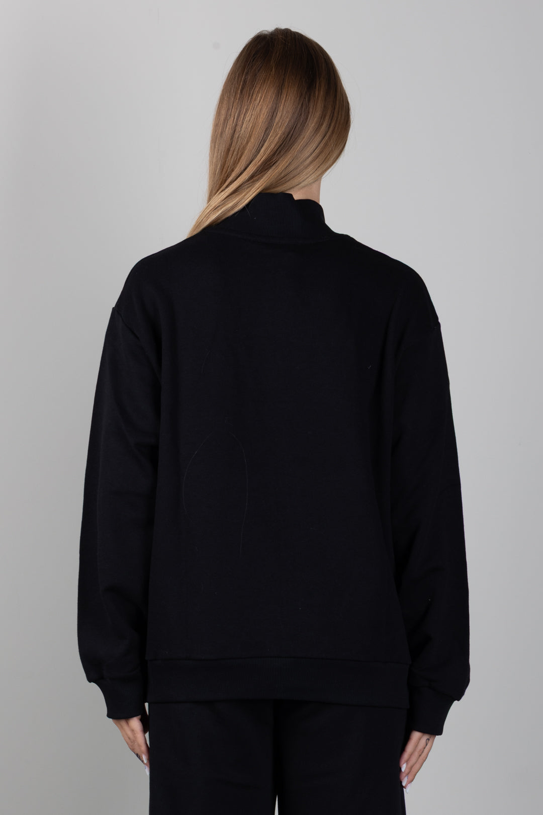 Elisabetta Franchi Bambina Felpa con Mezza Zip e Logo Tono Su Tono EFFE176CFF017.N000