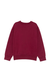 Elisabetta Franchi Bambina Felpa con Paillettes e Logo Cc CHERRY