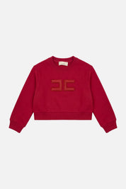 Elisabetta Franchi Bambina Felpa con Ricamo Logo Spessorato EGFE067CFF017.3028