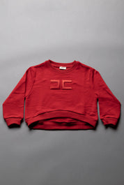 Elisabetta Franchi Bambina Felpa con Ricamo Logo Spessorato EGFE067CFF017.3028