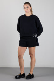 Elisabetta Franchi Bambina Felpa con Spacchi Laterali e Logo Ricamato EFFE181CFF017.N000