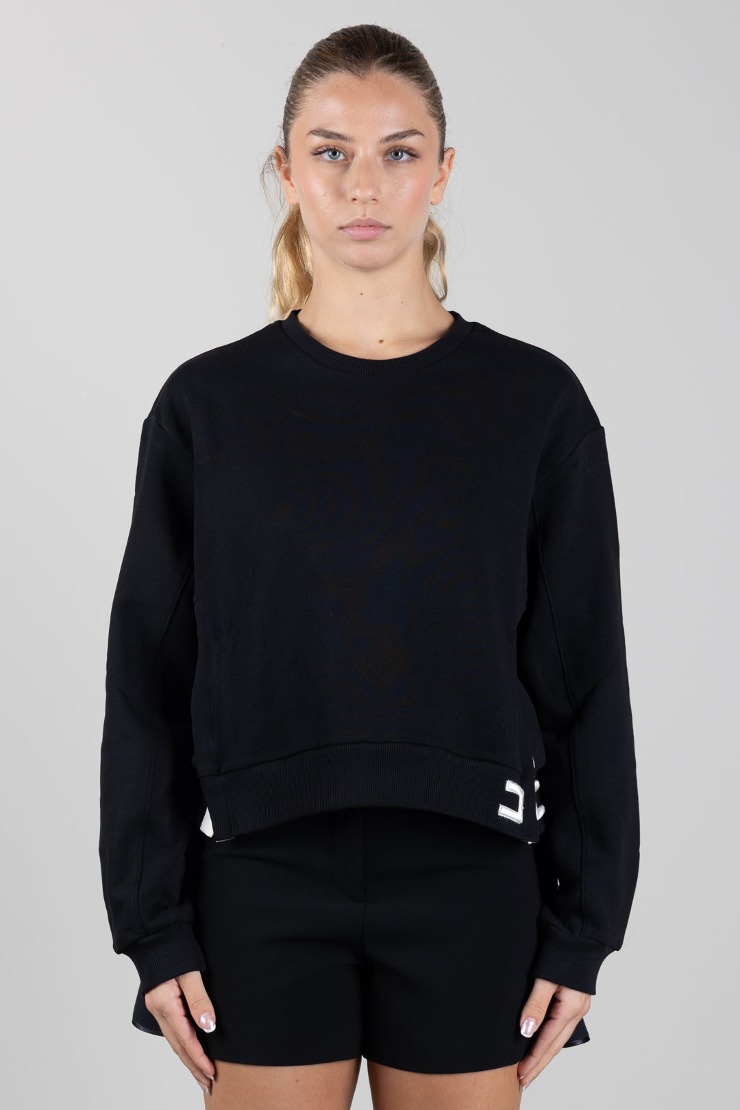 Elisabetta Franchi Bambina Felpa con Spacchi Laterali e Logo Ricamato EFFE181CFF017.N000