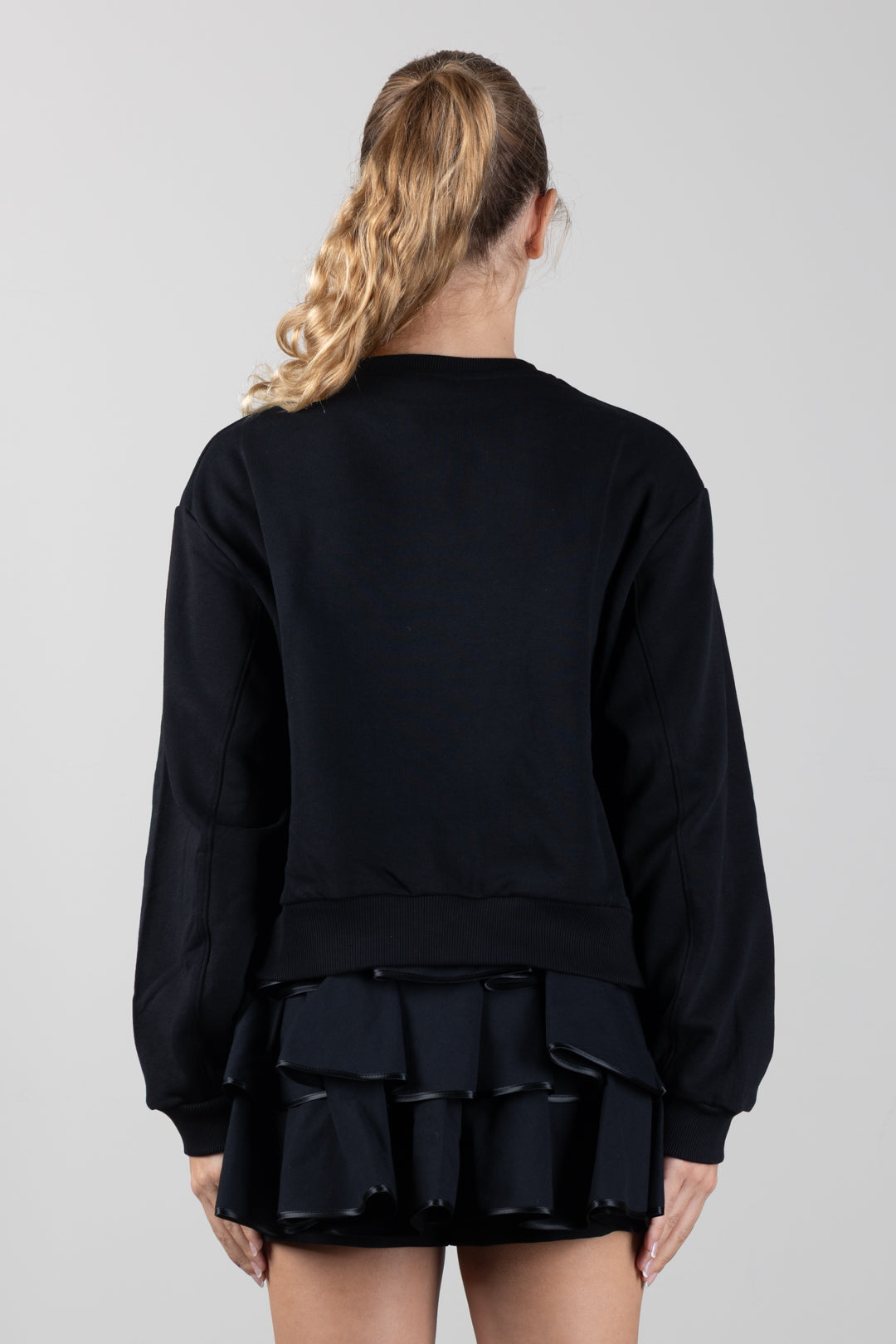Elisabetta Franchi Bambina Felpa con Spacchi Laterali e Logo Ricamato EFFE181CFF017.N000