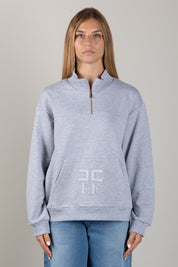 Elisabetta Franchi Bambina Felpa con Zip Corta e Logo Ricamato EFFE176CFF017.5002