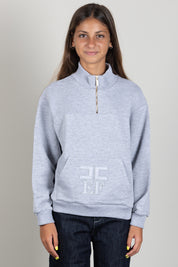 Elisabetta Franchi Bambina Felpa con Zip Corta e Logo Ricamato EFFE176CFF017.5002