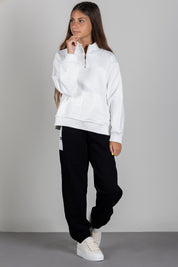 Elisabetta Franchi Bambina Felpa con Zipcorta e Logo Ricamato EFFE176CFF017.0067