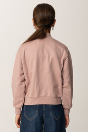 Elisabetta Franchi Bambina Felpa Full-zip con Banda Logata EFFE1550FF002 SUNRISE/MILK/MERLOT