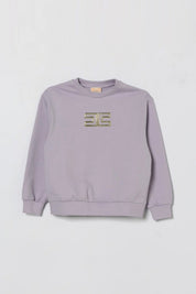 Elisabetta Franchi Bambina Felpa Girocollo con Logo Metallizzato EGFE0600FF002.8025