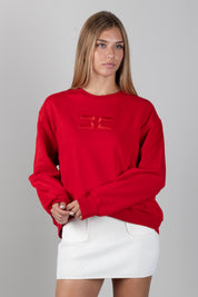 Elisabetta Franchi Bambina Felpa Girocollo con Patch Logo EFFE185CFF017.3028