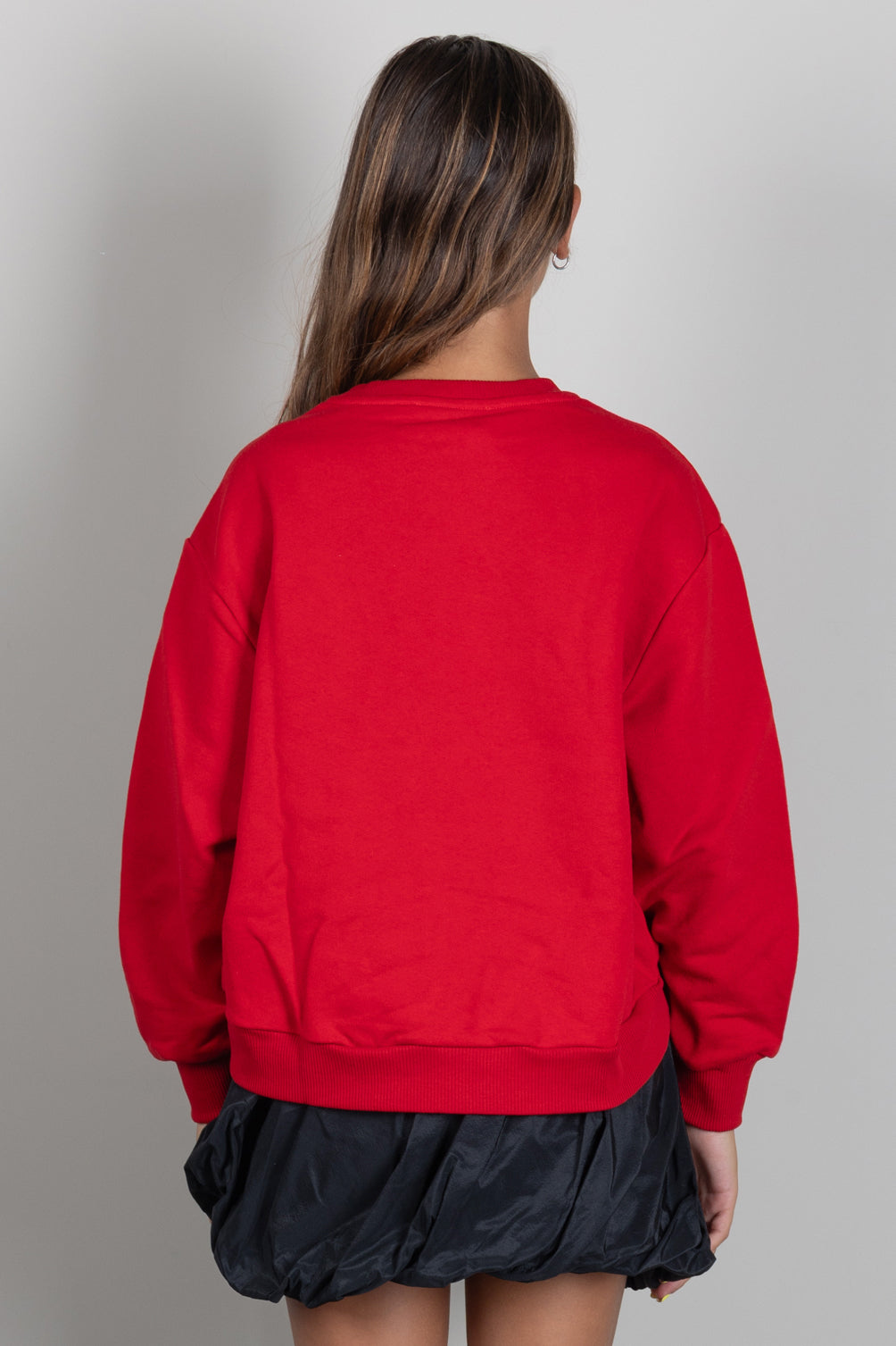 Elisabetta Franchi Bambina Felpa Girocollo con Patch Logo EFFE185CFF017.3028