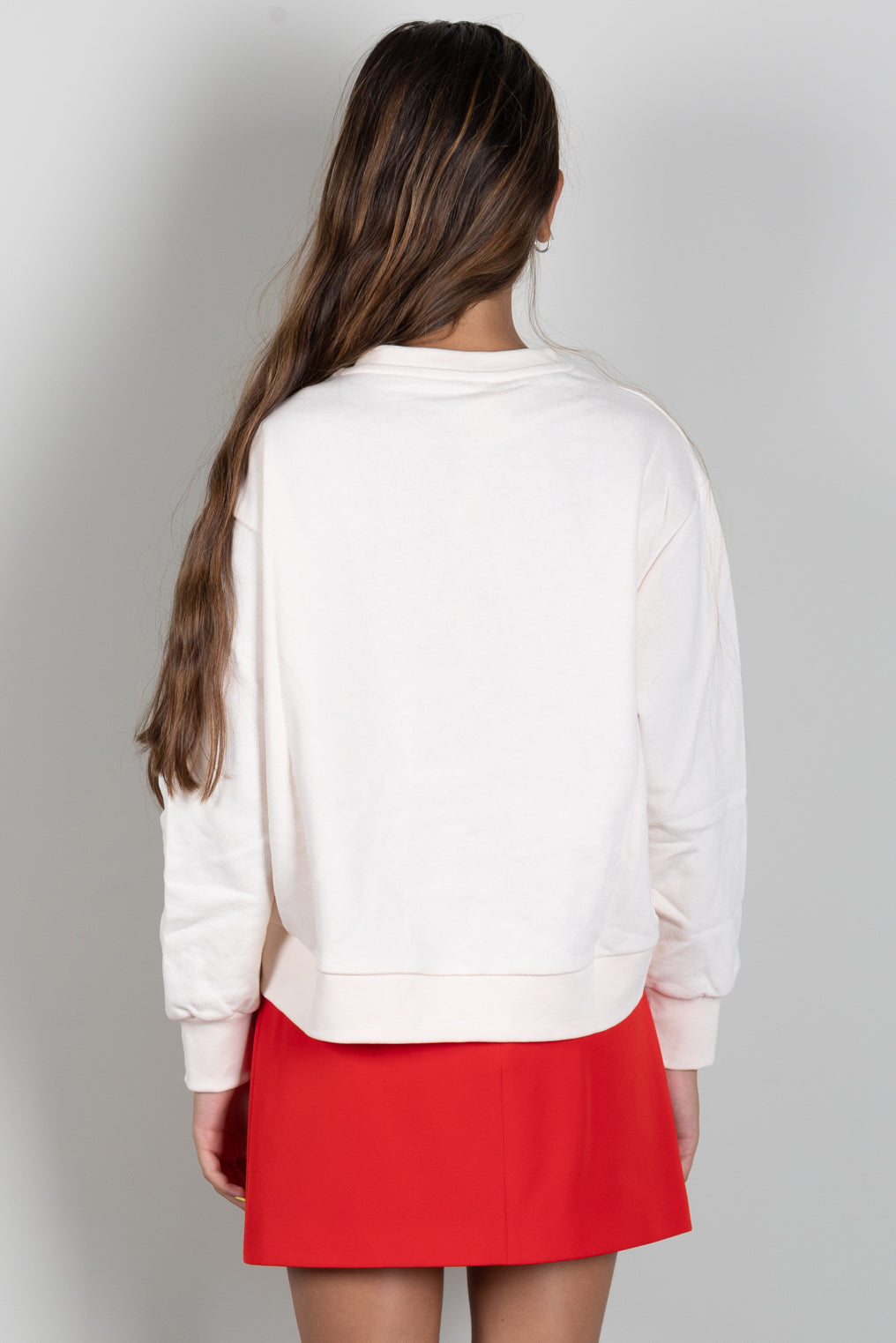 Elisabetta Franchi Bambina Felpa Girocollo con Patch Logo EFFE185CFF017.C063