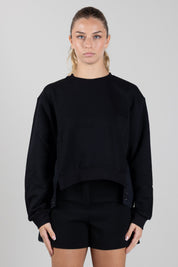 Elisabetta Franchi Bambina Felpa Girocollo con Spacchi Laterali e Logo EFFE180CFF017.N135