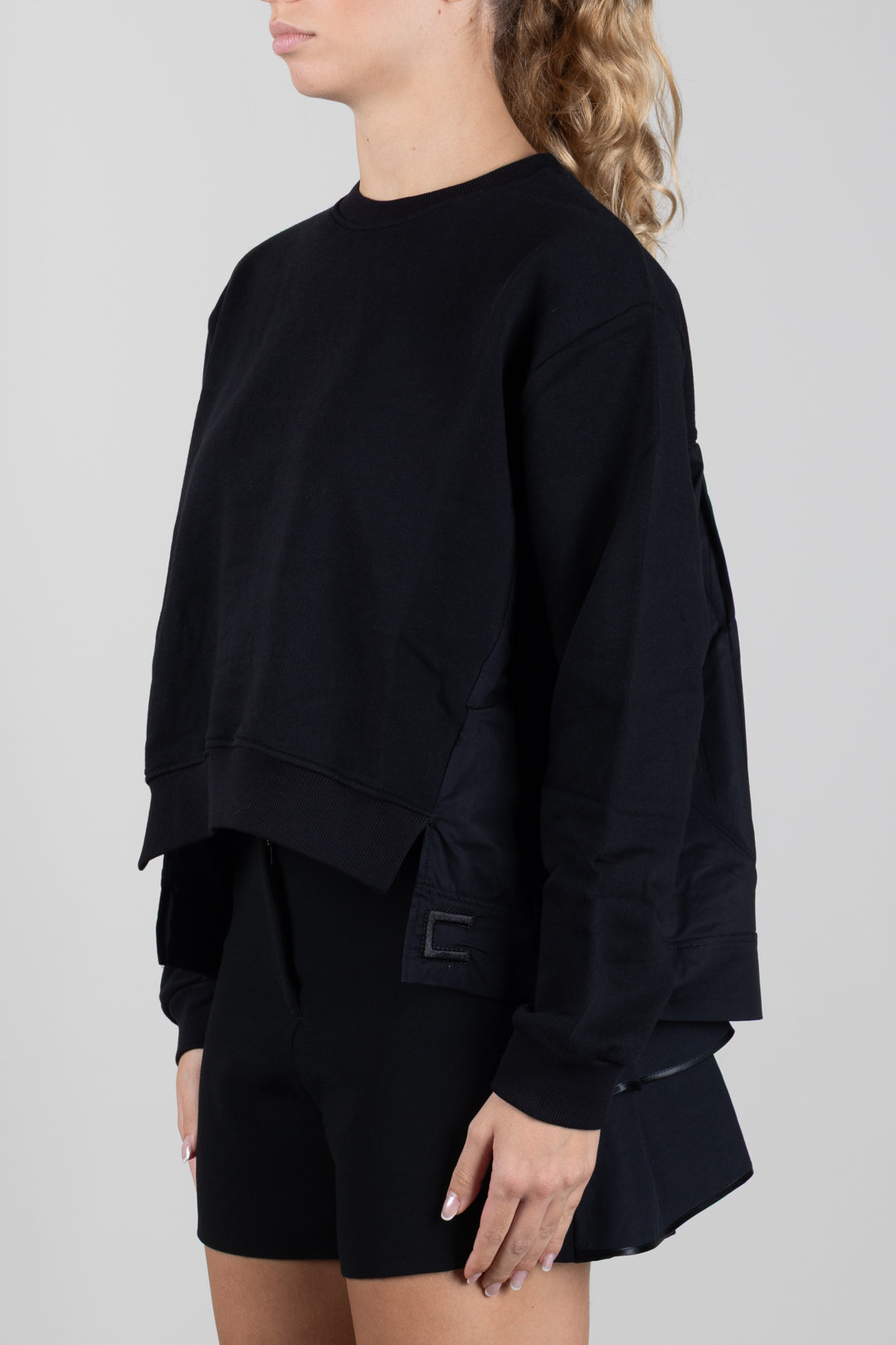 Elisabetta Franchi Bambina Felpa Girocollo con Spacchi Laterali e Logo EFFE180CFF017.N135