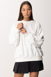 Elisabetta Franchi Felpa In Cotone Lettering MD00146E2 AVORIO