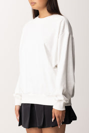 Elisabetta Franchi Felpa In Cotone Lettering MD00146E2 AVORIO