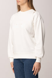 Elisabetta Franchi Felpa In Jersey con Cut-out MD01261E2 AVORIO