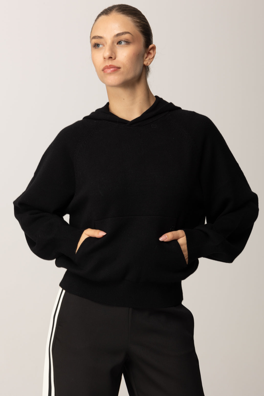 Replay Felpa In Maglia con Cappuccio DK3905.000.G23372 BLACK