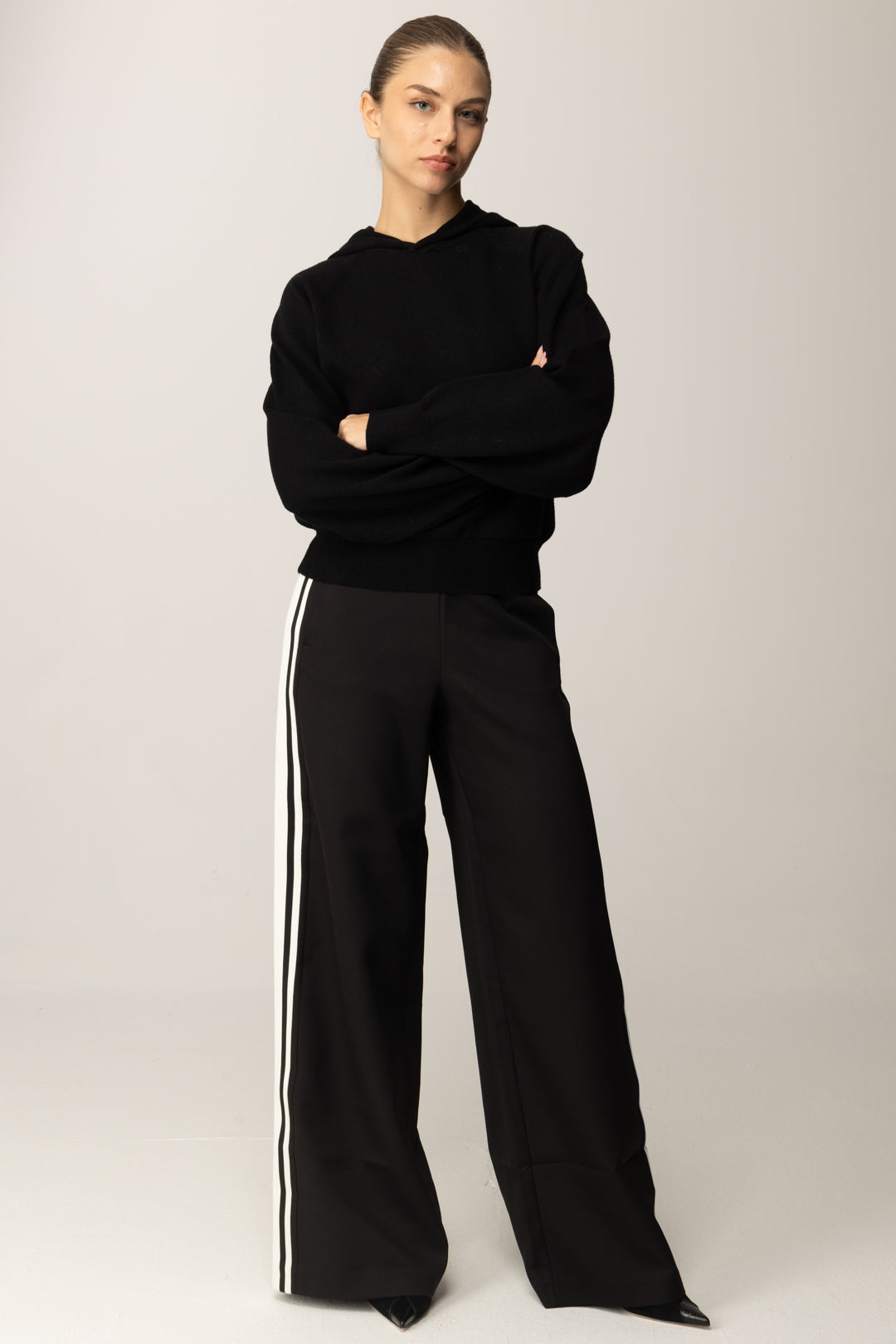 Replay Felpa In Maglia con Cappuccio DK3905.000.G23372 BLACK