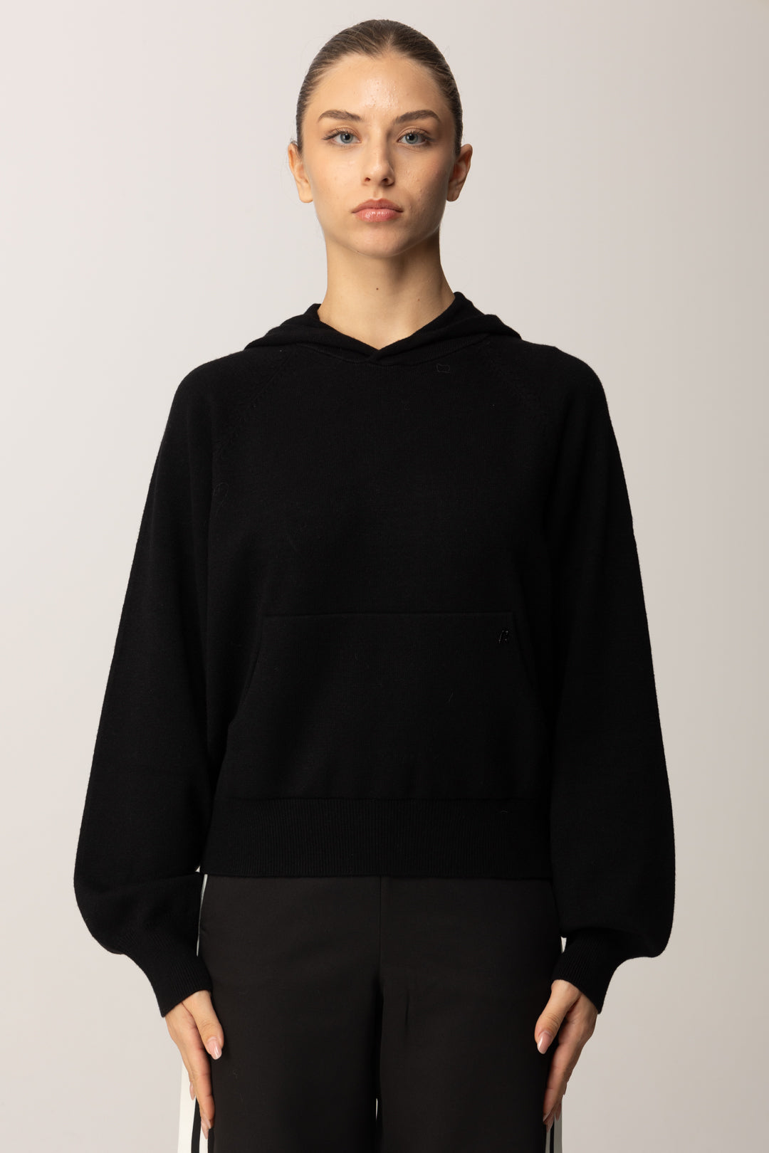 Replay Felpa In Maglia con Cappuccio DK3905.000.G23372 BLACK