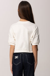 Elisabetta Franchi Bambina Felpa Scatoletta con Logo Cc Forato EFFE1710FF002.0045