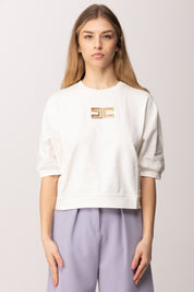 Elisabetta Franchi Bambina Felpa Scatoletta con Logo Cc Forato EFFE1710FF002.0045